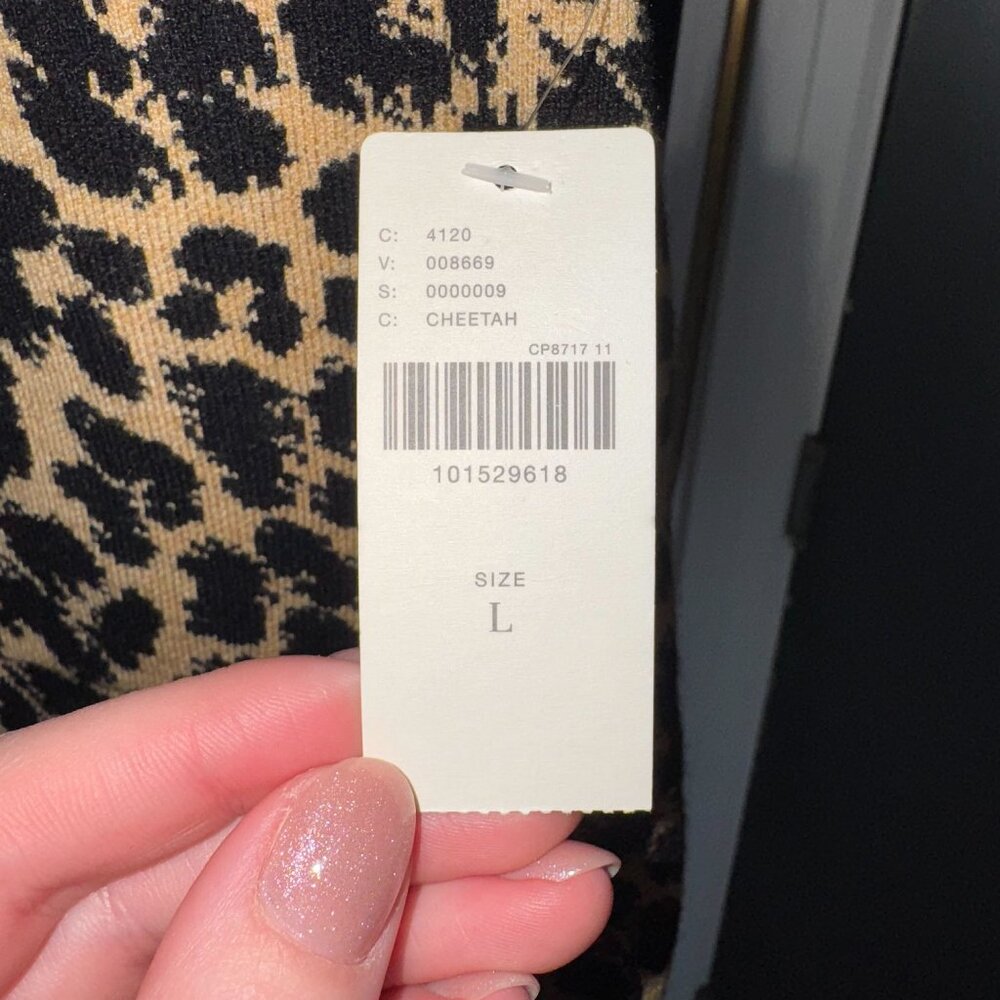 Anthropologie Maeve The Colette Sweater Knit Maxi Skirt in Cheetah (Large) - Picture 7 of 8